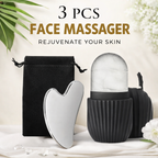 Ice Face Roller & Gua Sha Set – De-Puff, Sculpt & Refresh